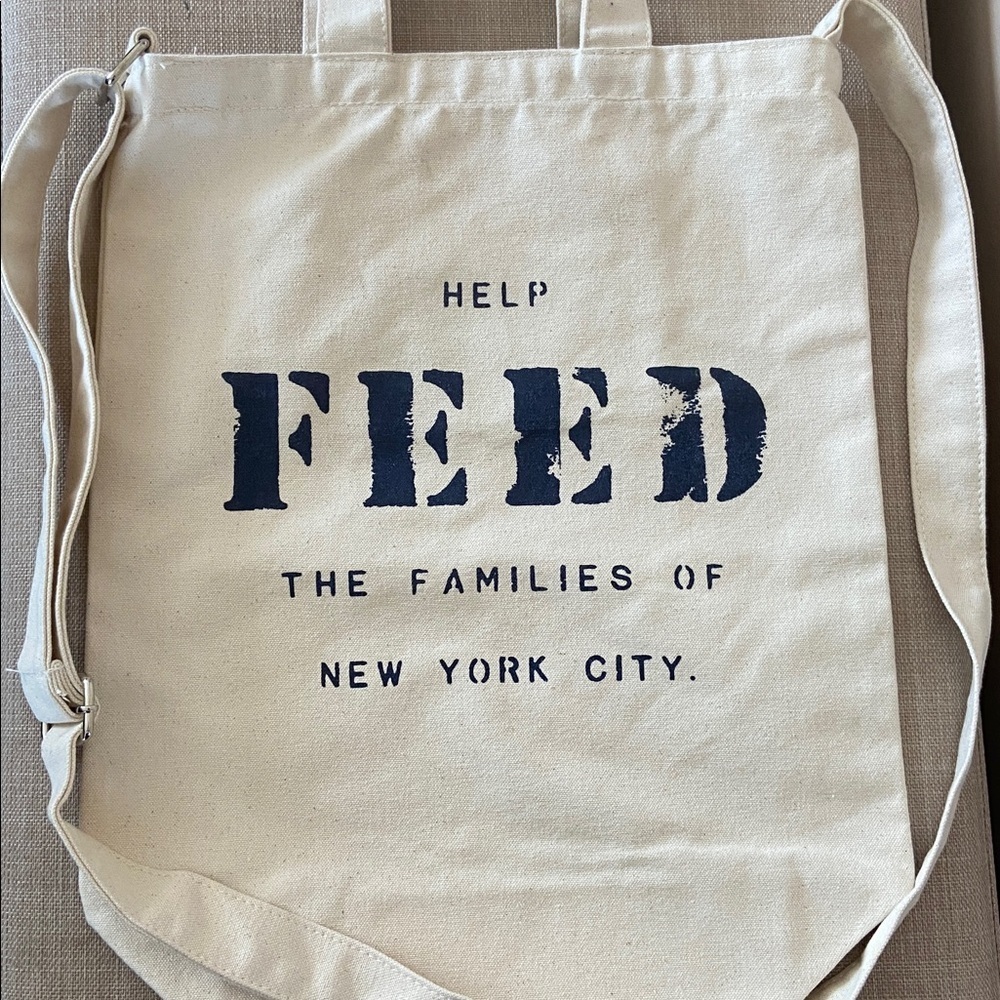 FEED Projects Canvas Help Feed the Families of New York City Tote Crossbody - Picture 3 of 6